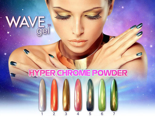 Wave Gel Nail Art Hyper Chrome, 1oz, Full line of 7 colors OK1129