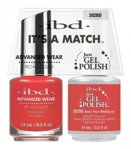 IBD Just Gel Polish, 69969, It's A Match Duo, Peach Palette, Stole Your Mandarin, 0.5oz
