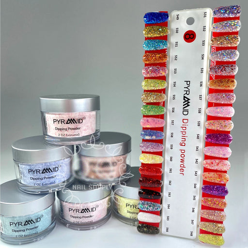 Pyramid Dipping Powder, Full Line Of 36 Colors (From 531 To 566), 2oz
