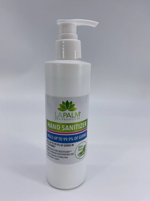 La Palm Hand Sanitizer (White Bottle) GEL, 8oz, CASE, 21 pcs/case OK0413LK