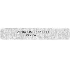 Cre8tion Nail Files JUMBO ZEBRA, Grit 80/100, 07029 (Packing: 50 pcs/pack, 30 packs/case)