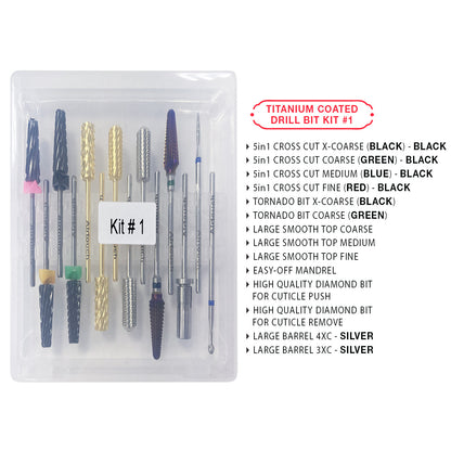 Airtouch Titanium Coated Drill Bit All In One Kit, #1 OK0915LK