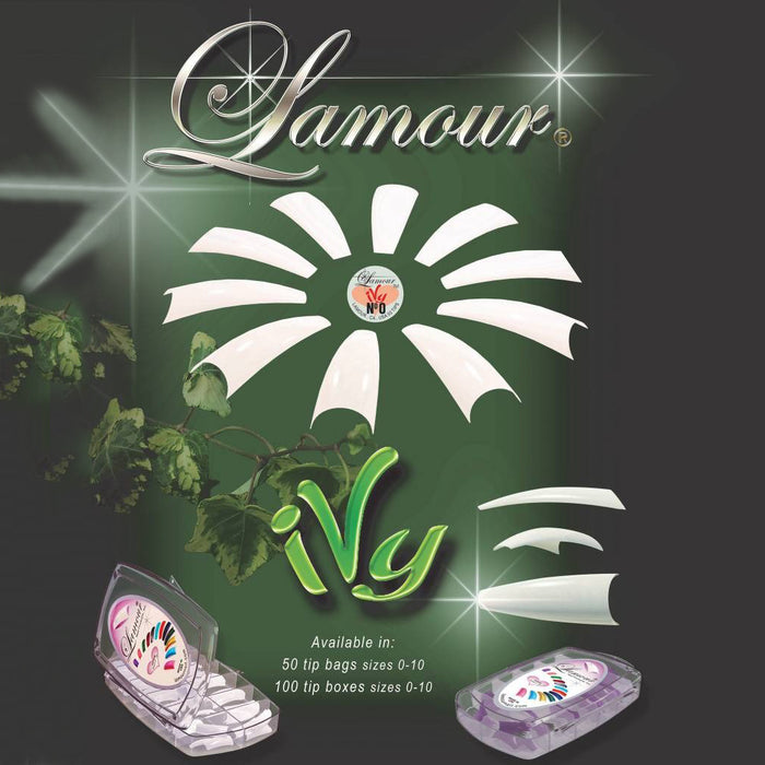 Lamour Ivy (COFFIN) Tips Box, NATURAL (Packing: 100 pcs/box, 30 boxes/case)