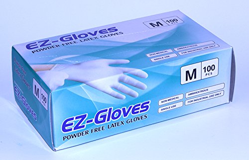 EZ-Gloves, Powder-Free Latex Gloves, Size M OK1212