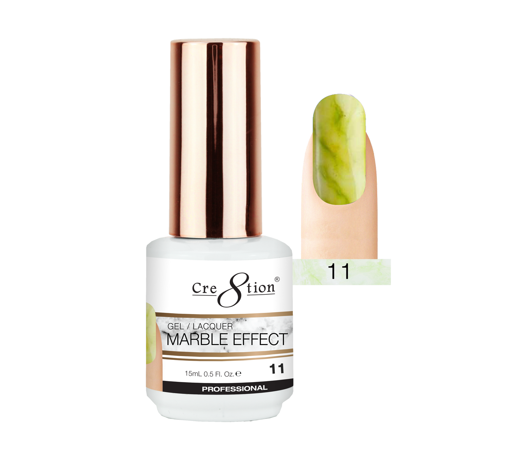 Cre8tion Marble Effect Gel / Lacquer, 11, 0.5oz, 0916-2072 KK1204