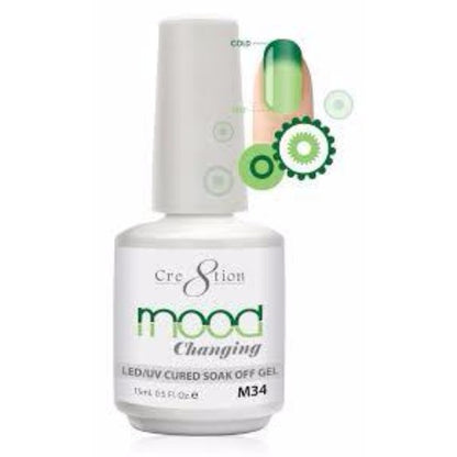 Cre8tion Mood Changing Gel Polish, M34, 0.5oz, 09134 KK1004 BB