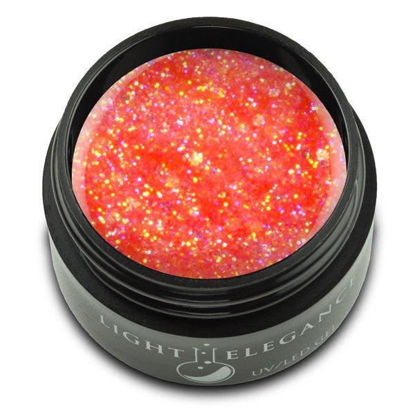 Light Elegance, UV/LED Glitter Gel, G956E, Mango Crush, 17ml KK