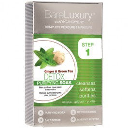 Bare Luxury Complete Pedicure & Manicure 4 Steps By Morgan Taylor, Detox Ginger & Green Tea, 51319 (Pk: 48 boxes/case)