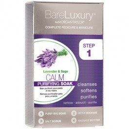 Bare Luxury Complete Pedicure & Manicure 4 Steps By Morgan Taylor, Calm Lavender & Sage, 51316 (Pk: 48 boxes/case)