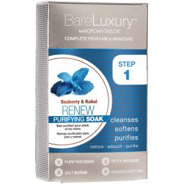 Bare Luxury Complete Pedicure & Manicure 4 Steps By Morgan Taylor, Renew Seaberry & Kukui, 51317 (Pk: 48 boxes/case)