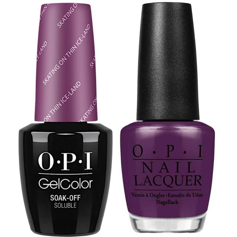 OPI GelColor And Nail Lacquer, N50, Skating on Thin Ice-land, 0.5oz