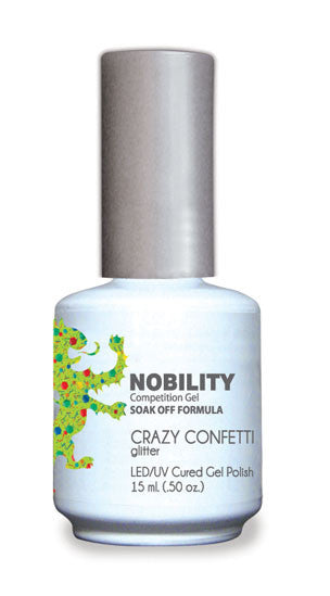 LeChat Nobility Gel, NBGP108, Crazy Confetti, 0.5oz