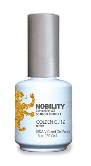 LeChat Nobility Gel, NBGP067, Golden Glitz, 0.5oz
