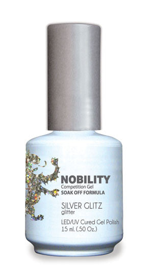 LeChat Nobility Gel, NBGP068, Silver Glitz, 0.5oz