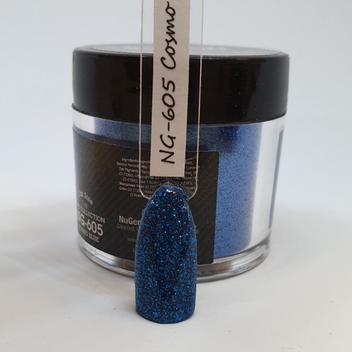 Nugenesis Dipping Powder, Glitz Collection, NG 605, Cosmo Blue, 2oz MH1005