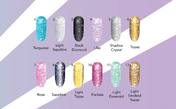 NuRevolution Twinkle Gel Collection, Full line of 24 colors ( from 01 to 24) KK0918