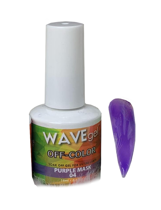 Wave Gel Off-Color Gel Polish, 04, Purple Mask, 0.5oz OK1129