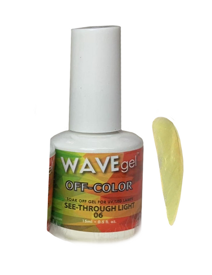 Wave Gel Off-Color Gel Polish, 06, See-Through Light 0.5oz OK1129