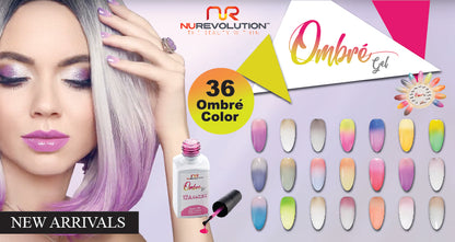 NuRevolution Ombre Gel Collection, Full line of 36 colors ( from OB01A to OB22A) KK0918