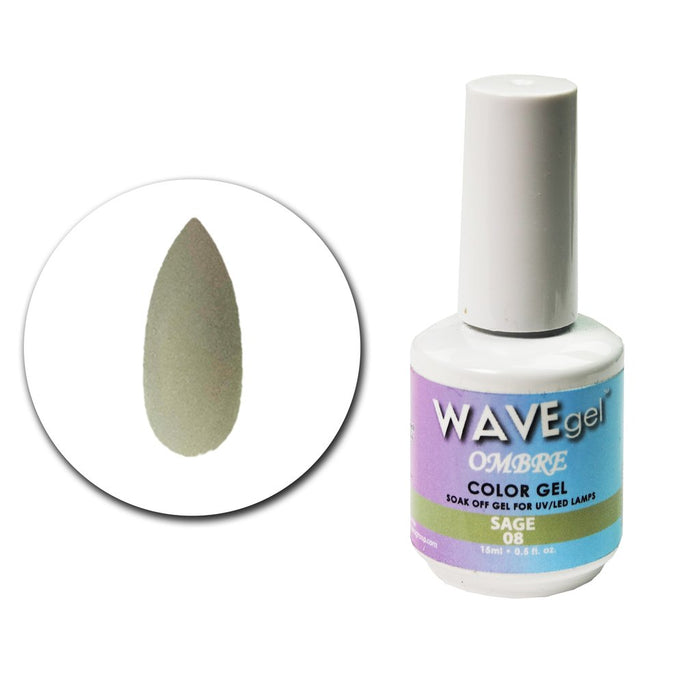 Wave Gel Ombre Gel Polish, 08, Sage, 0.5oz OK1129