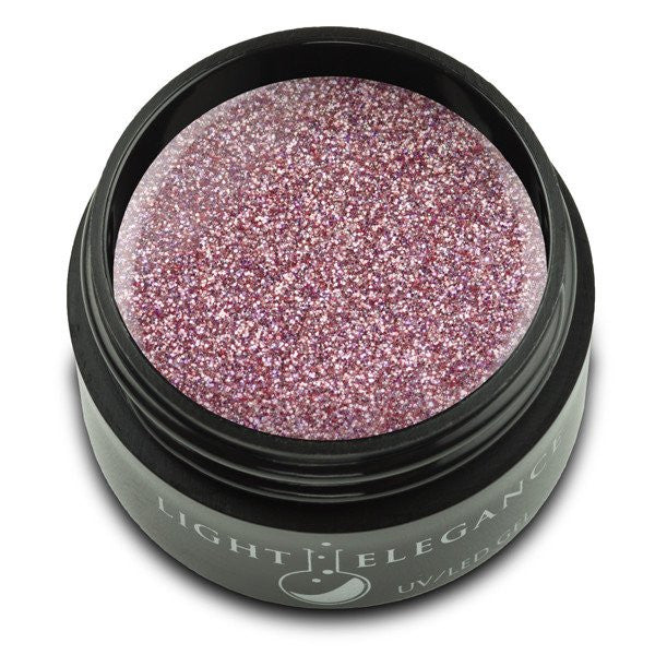 Light Elegance, UV/LED Glitter Gel, G834E, Pink Platinum, 17ml KK