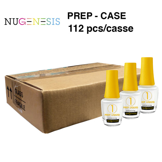 Nugenesis Dipping Gel, #01, PREP LIQUID (Yellow Cap), CASE, 0.5oz (Packing: 112 pcs/case)