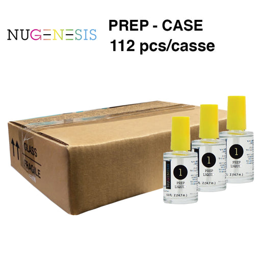 Nugenesis Dipping Gel, #01, PREP LIQUID (Yellow Cap), CASE, 0.5oz (Packing: 112 pcs/case)