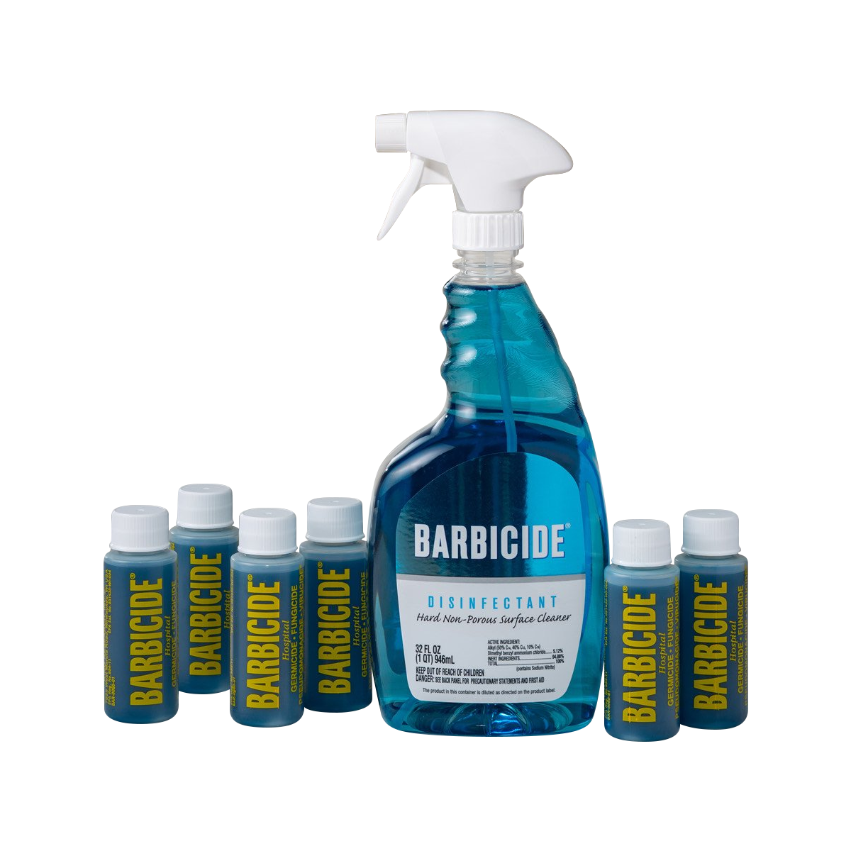 Barbicide Spray with Bullets (Package of 6pcs bottles 2oz & empty spray bottle) OK0428LK