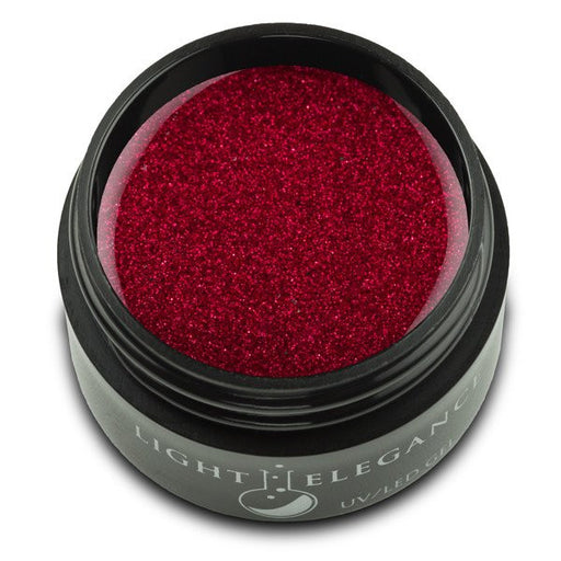 Light Elegance, UV/LED Glitter Gel, G805E, Ruby Red, 17ml KK