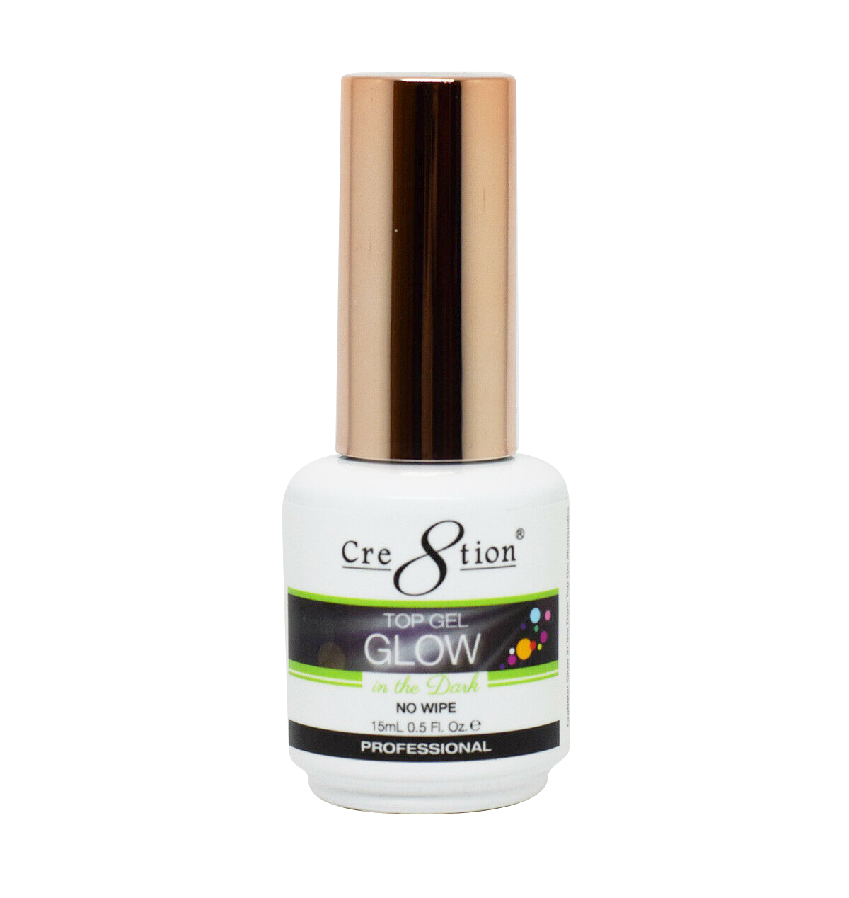 Cre8tion Glow In The Dark, Top Coat No Wipe, 0.5oz