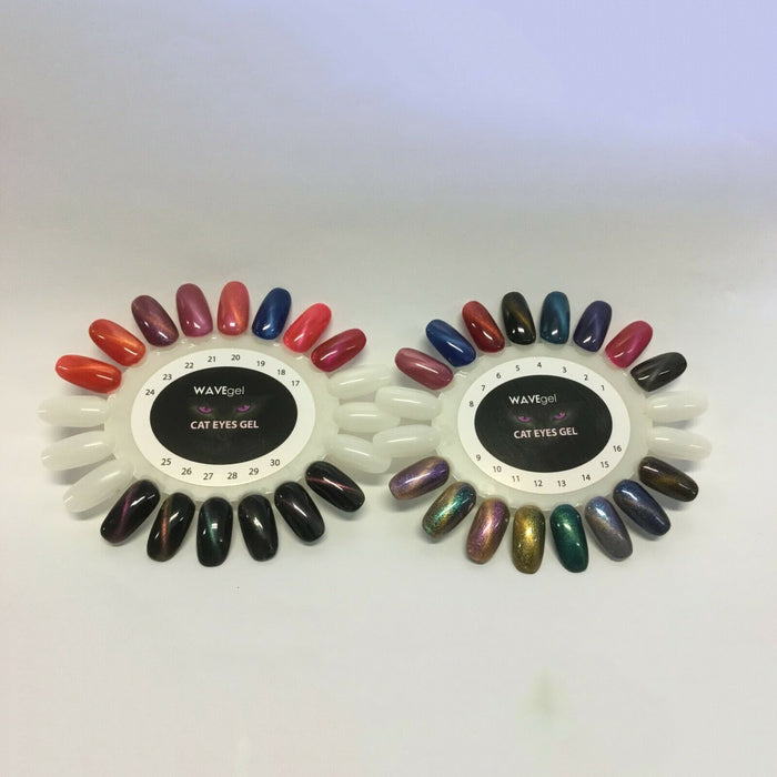 WAVEGEL Cat Eye Gel Polish Sample Tips For Full Line, From #01 To #02 OK0709VD