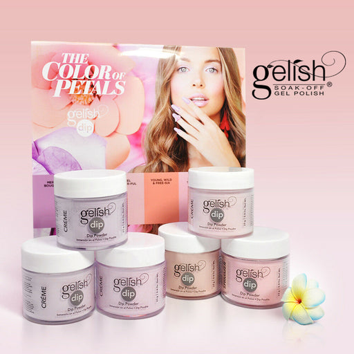 Gelish Dipping Powder 1, The Color Of Petals Collection, 0.8oz, Full line of 6 colors (From 1610340 to 1610345) OK0115LK