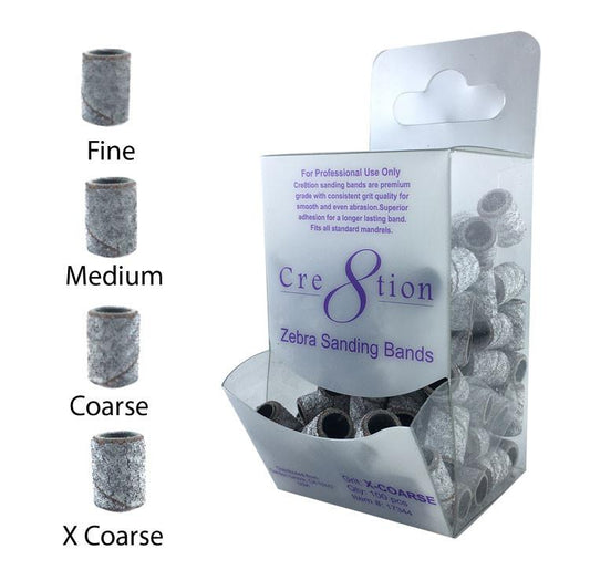 Cre8tion Zebra Sanding Band, COARSE, 17343 (Packing: 100 pcs/box, 50 pcs/INNER case, 200 boxes/MASTER case)