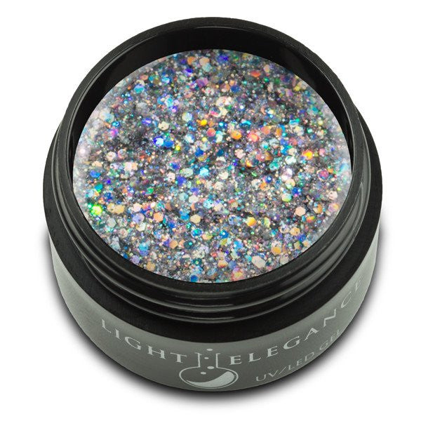 Light Elegance, UV/LED Glitter Gel, G855E, Silver Bells, 17ml KK