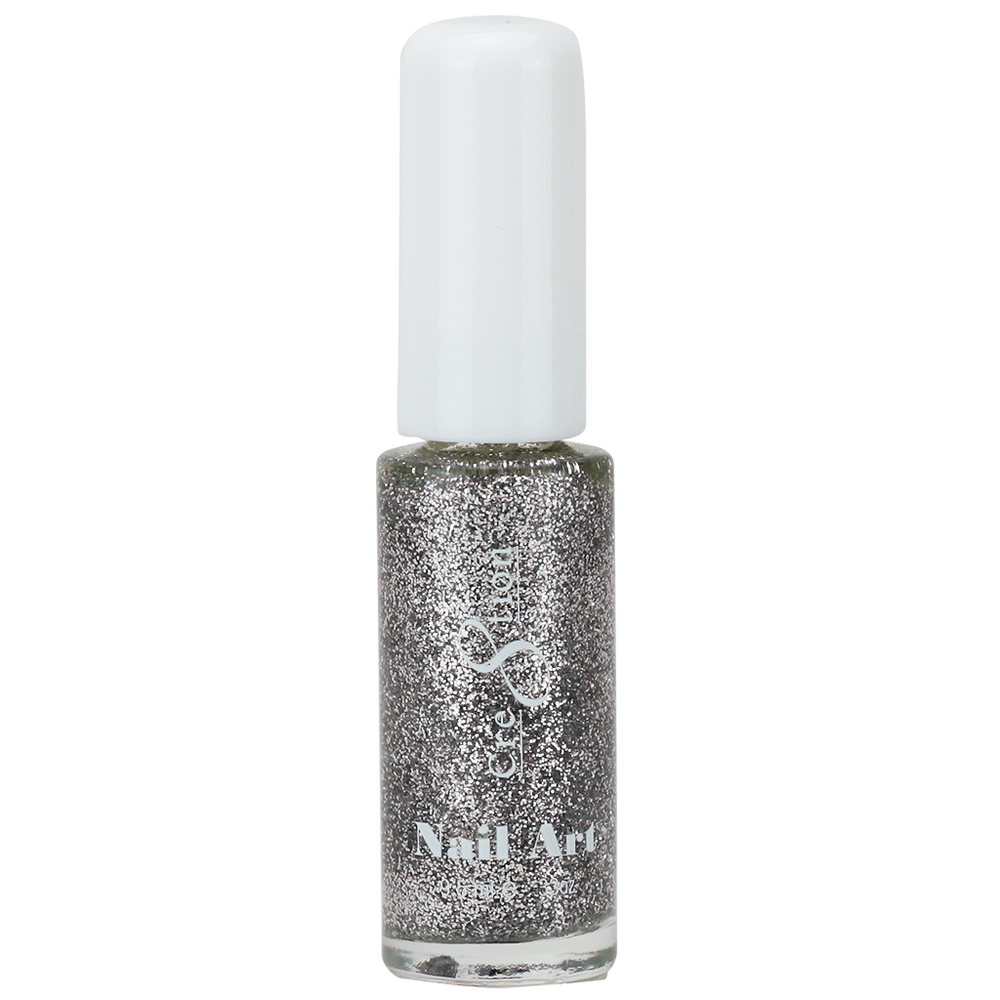 Cre8tion Detailing Nail Art Lacquer, 05, Silver Glitter, 0.33oz, 1101-0729