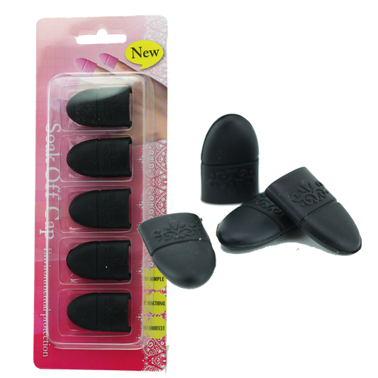 Soak Off Cap - BLACK, 10342 (Packing: 5pcs/pack, 75 pks/box, 4 boxes/case)