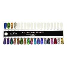 Cre8tion Nail Art Chameleon Flakes, 0.5g, Full Line Of 36 Colors (from CF01 to CF36, Price: $11.95/pc)