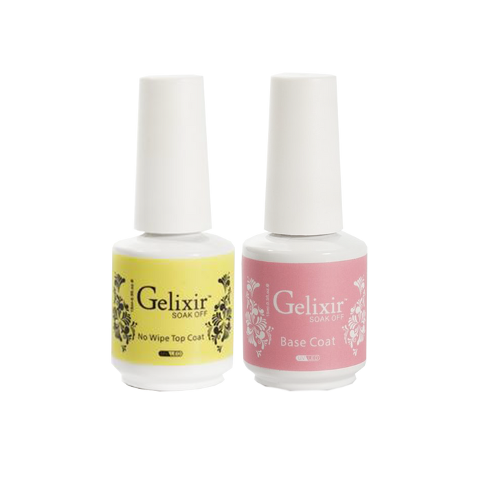 Gelixir Base Coat & No Wipe Top Coat, 0.5oz