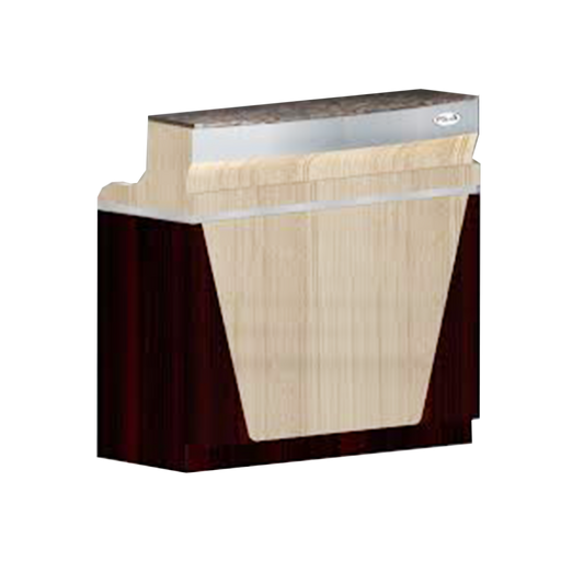 SPA Reception Desk, Ash/Rosewood/Aluminum, C-46ARA (NOT Included Shipping Charge)
