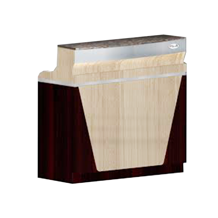 SPA Reception Desk, Ash/Rosewood/Aluminum, C-46ARA (NOT Included Shipping Charge)