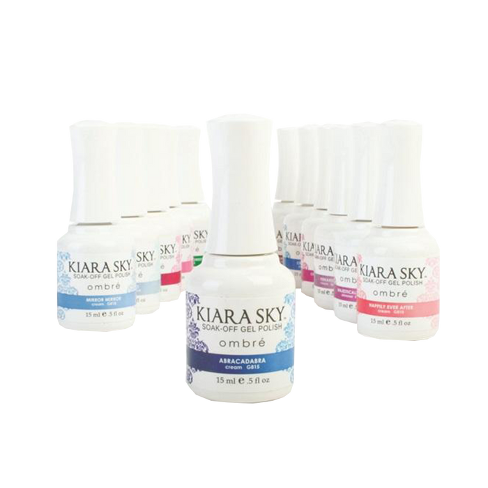 Kiara Sky Mood Gel Polish Ombre, Full Line Of 44 Colors (From G801 To G844), 0.5oz