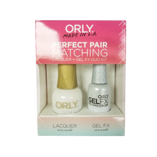 Orly Perfect Pair Lacquer & Gel FX, 31100, White Tips