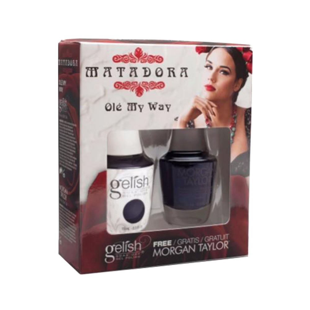 Gelish Gel Polish & Morgan Taylor Nail Lacquer, 1110272, Matadora Collection, Ole My Way  BB KK