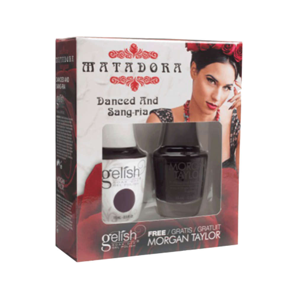 Gelish Gel Polish & Morgan Taylor Nail Lacquer, 1110271, Matadora Collection, Danced and Sangria BB KK