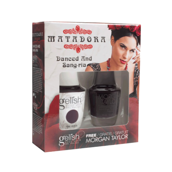 Gelish Gel Polish & Morgan Taylor Nail Lacquer, 1110271, Matadora Collection, Danced and Sangria BB KK