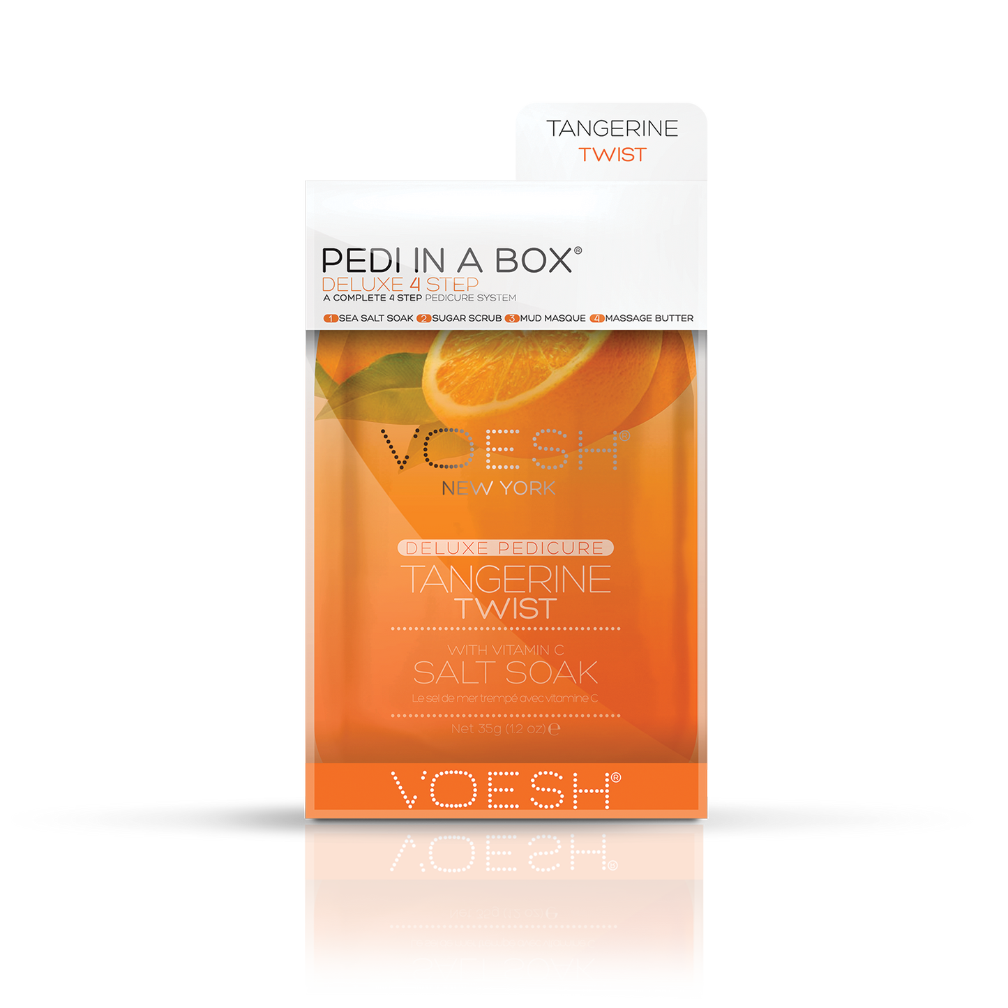 Voesh Pedi in a Box Deluxe 4 Step, TANGERINE TWIST/GLOW, VPC208 TGN