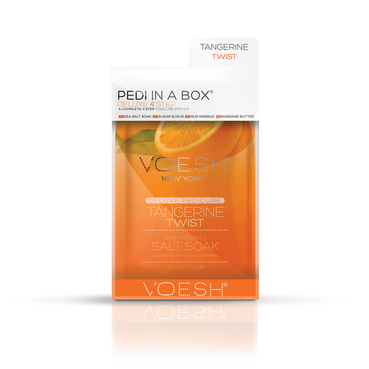 Voesh Pedi in a Box Deluxe 4 Step, TANGERINE TWIST/GLOW, VPC208 TGN