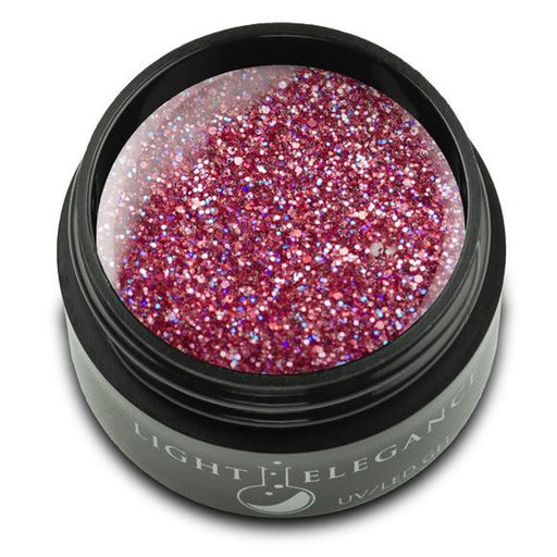 Light Elegance, UV/LED Glitter Gel, G844E, Tickled Pink, 17ml KK