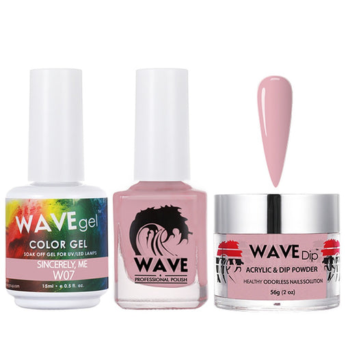 Wave Gel 4in1 Acrylic/Dipping Powder + Gel Polish + Nail Lacquer, SIMPLICITY Collection, 007, Sincerely, Me