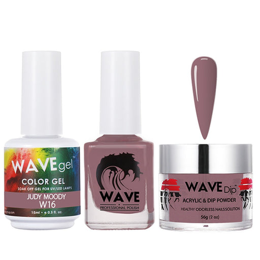 Wave Gel 4in1 Acrylic/Dipping Powder + Gel Polish + Nail Lacquer, SIMPLICITY Collection, 016, Judy Moody